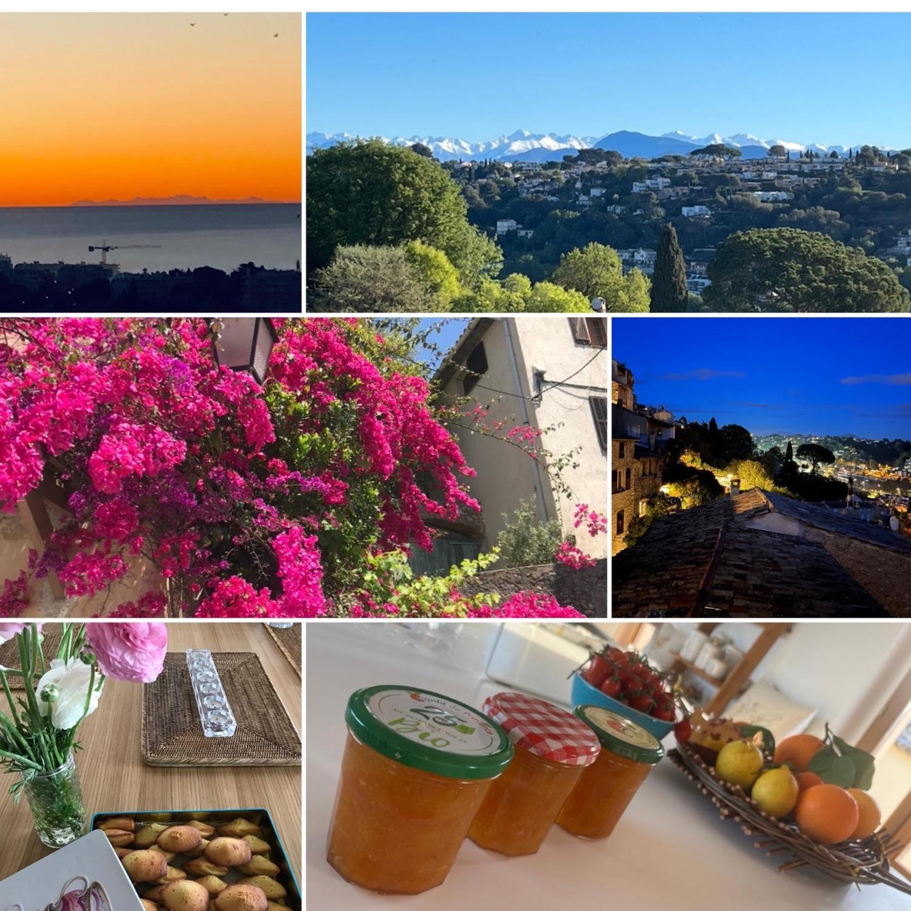 شقة Bed & Breakfast Les Hauts De Cagnes Vue Mer Et Montagne المظهر الخارجي الصورة