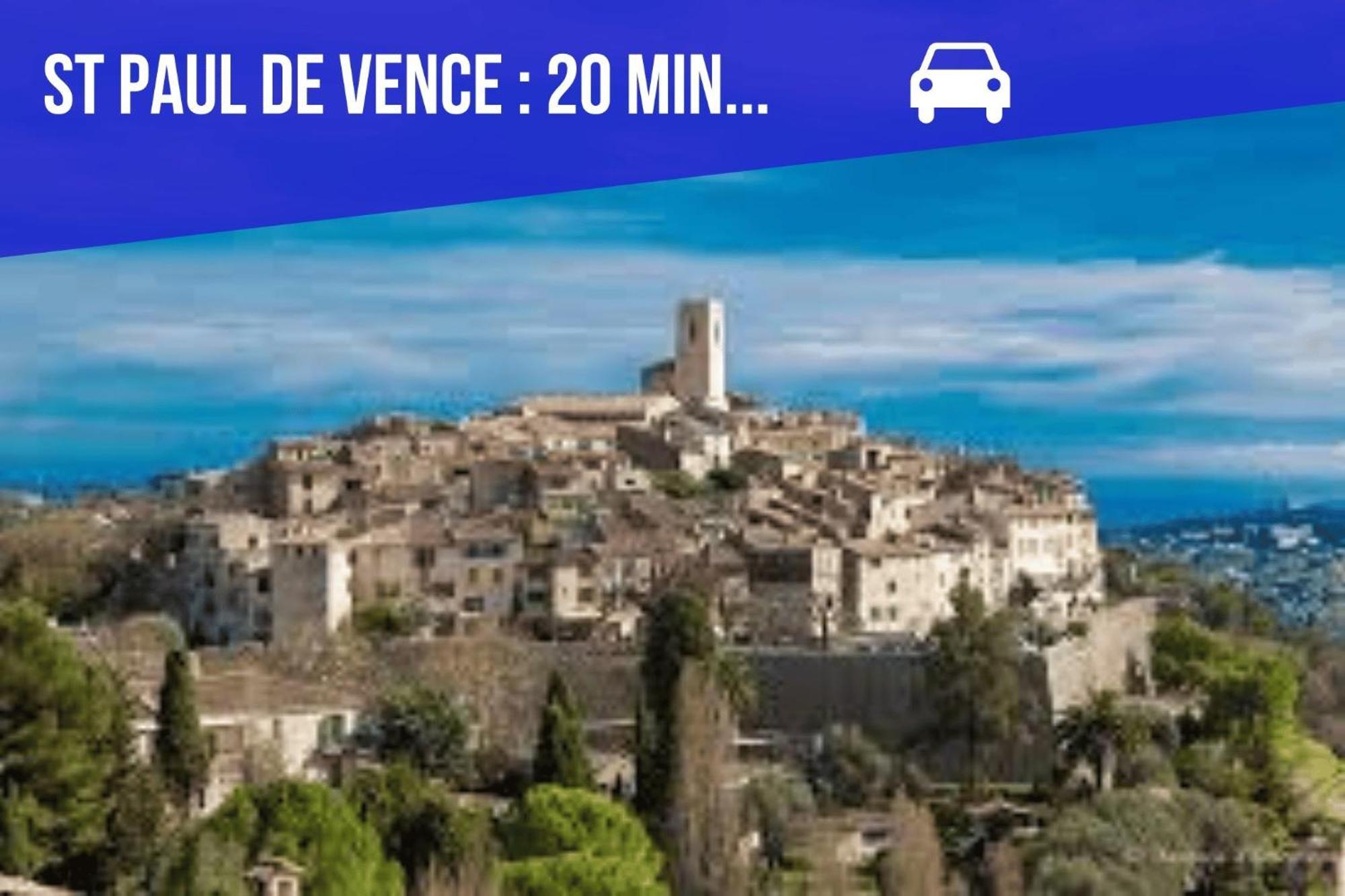 شقة Bed & Breakfast Les Hauts De Cagnes Vue Mer Et Montagne المظهر الخارجي الصورة
